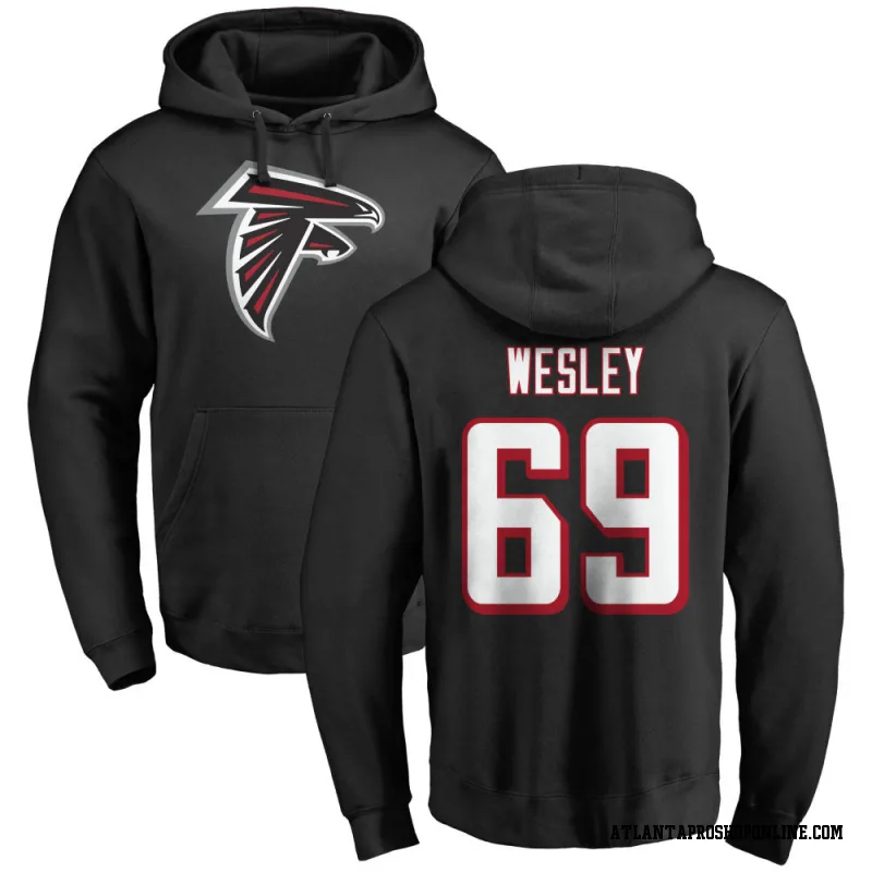 Black Men's Barry Wesley Atlanta Falcons Name & Number Logo Pullover Hoodie