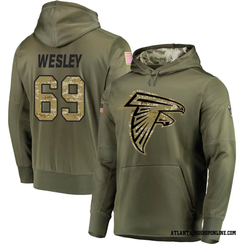 Olive Men's Barry Wesley Atlanta Falcons Salute to Service Pullover Hoodie